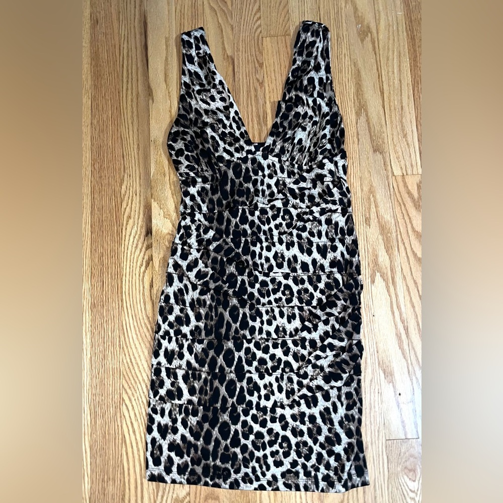 Leopard Print Dress Large